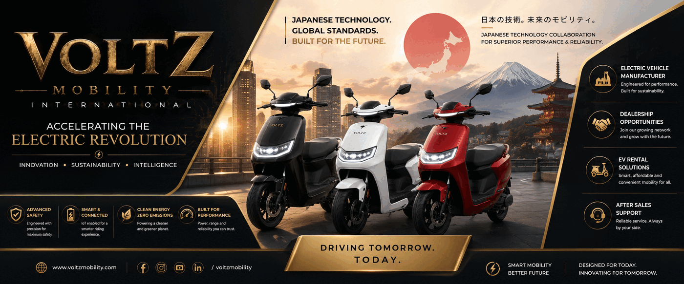 VOLTZ Electric Vehicles Lineup - Japanese Technology. Indian Mobility. Electric Future.